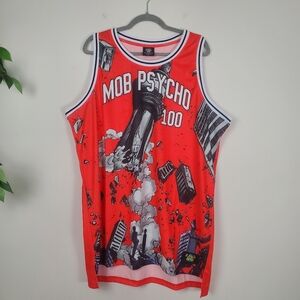 Mob Psycho 100 Atsuko Anime Basketball Jersey Mens XL Red Shogakukan -
